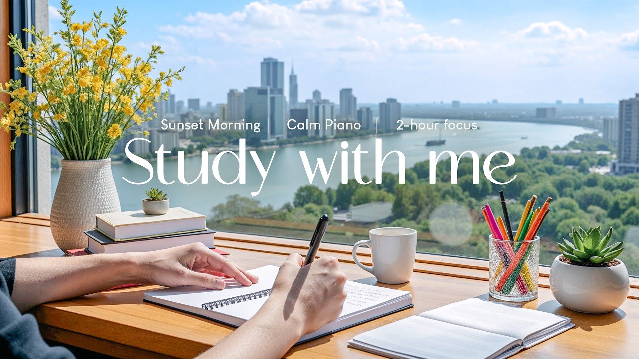 2 Hours Sunny Morning Study With Calm Piano and Nature Focus Session